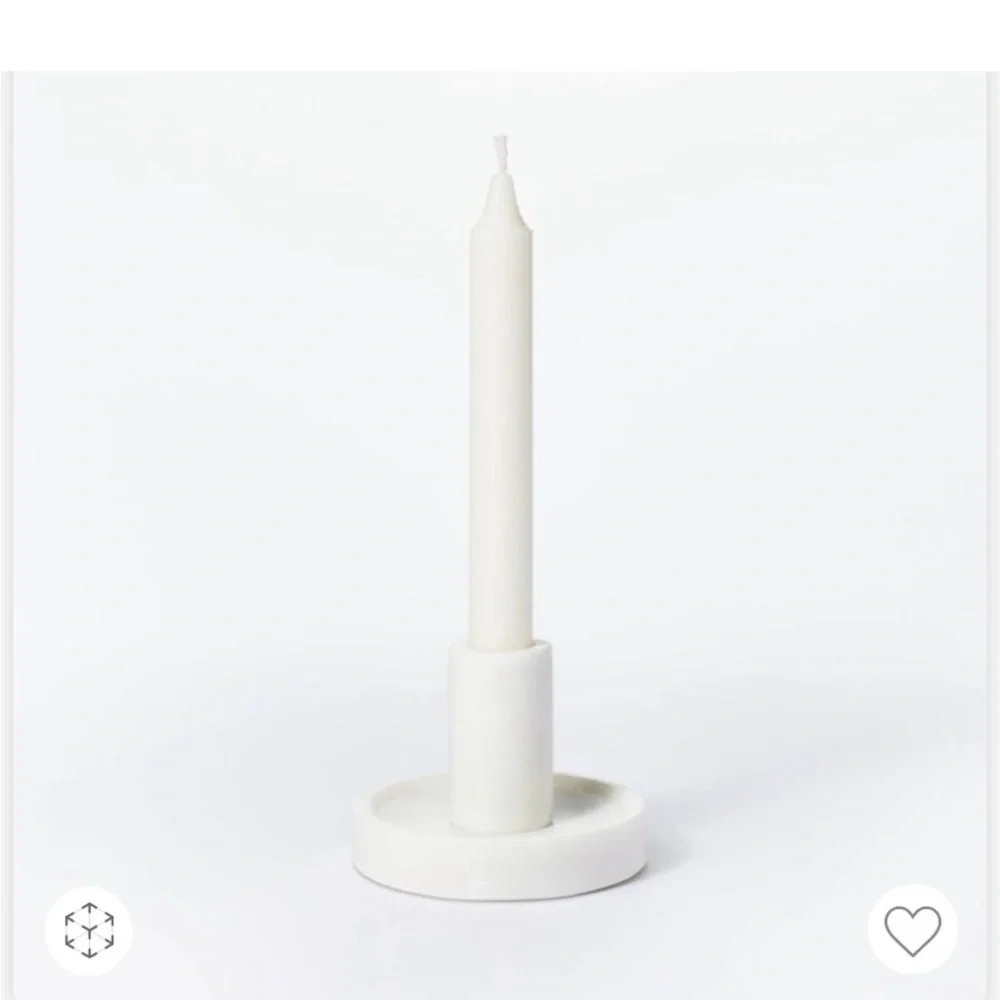 SET OF 2 Studio McGee Marble Taper Candle Holders - Picture 4 of 10